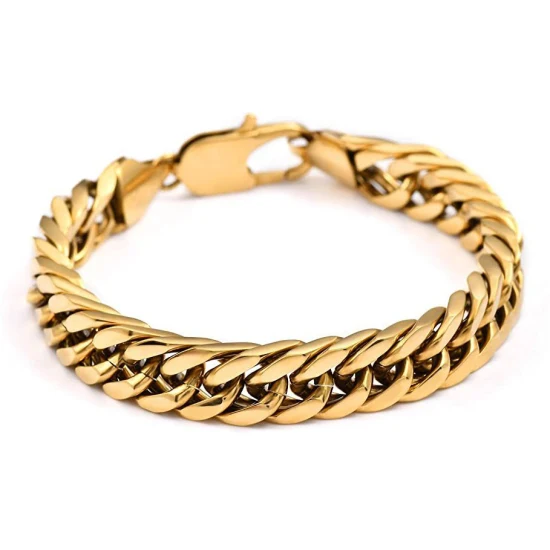 Chunky Thick Cuban Link Chain Necklace for Hip Hop Men Lady Fashion Jewelry 14K Gold Plated