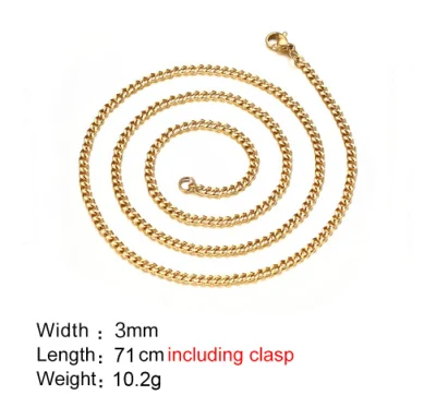 Custom Wholesale Cube Link Chain Necklace for Women Man